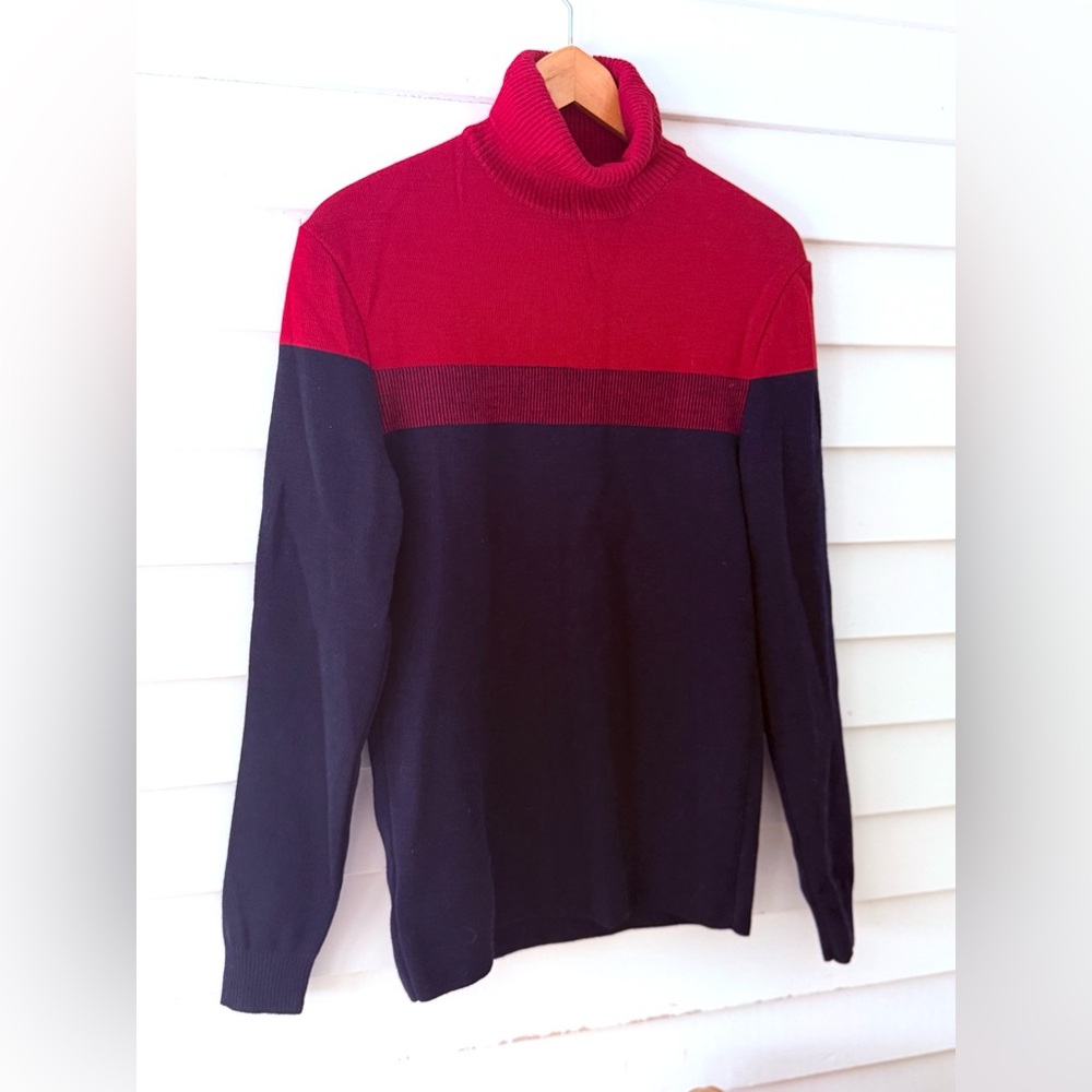 NWT Saint James L’Atelier France Blue Red Wool Sweater L - Picture 2 of 7